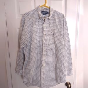Ralph Lauren Yarmouth Oxford Men's Button Shirt Cream/Blue/Yellow